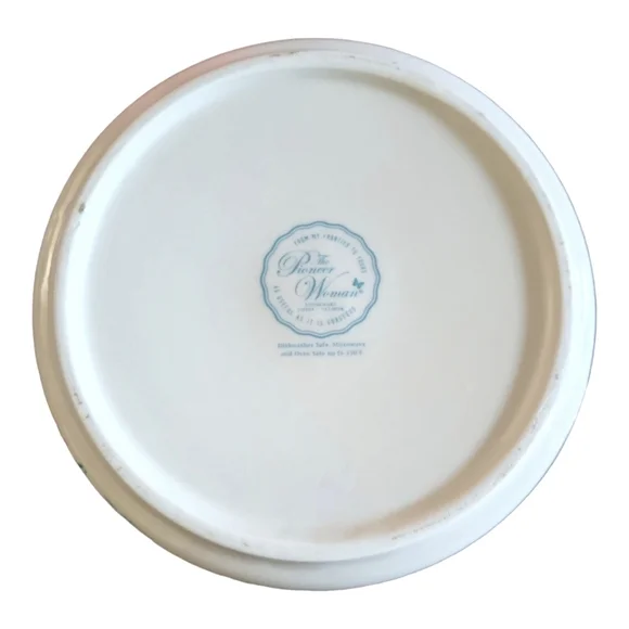 3 PIONEER WOMAN Floral Bird Round Stoneware Casserole Serving Bake Ware Bowls - Picture 8 of 11